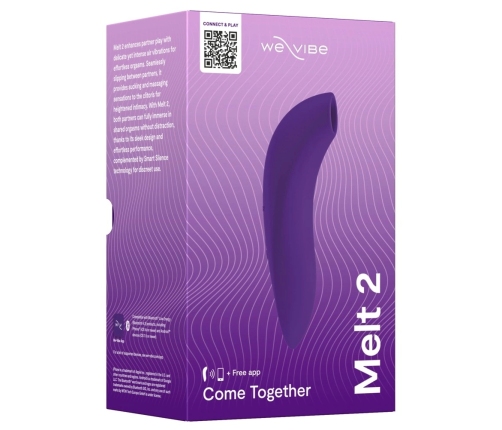 We-Vibe Melt 2 Purple - Compact Air Pulse Intimate Device, 13.8 cm