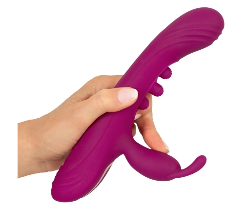 Javida 2F Silicone Dual-Action Vibrator, 7 Modes, Rechargeable, 22.5cm