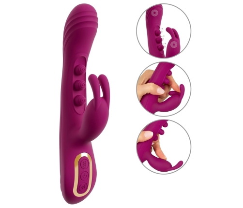 Javida 2F Silicone Dual-Action Vibrator, 7 Modes, Rechargeable, 22.5cm