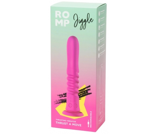 ROMP Jiggle Thrusting Silicone Intimate Device with Suction Cup, Purple