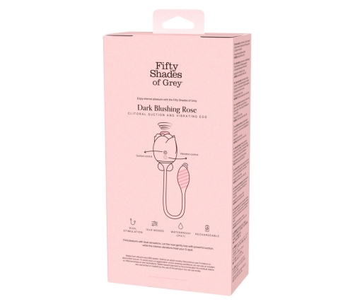 Fifty Shades of Grey Dark Blushing Rose Dual Function Intimate Device, Pink