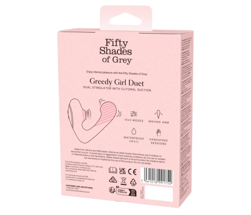 Fifty Shades of Grey Greedy Girl Duet Dual-Action Silicone Device 14cm