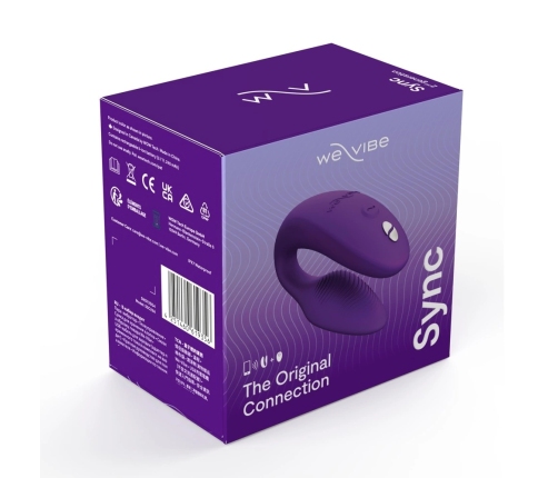 We-Vibe Sync 2 Intimate Partner Device, Purple, Adjustable Design