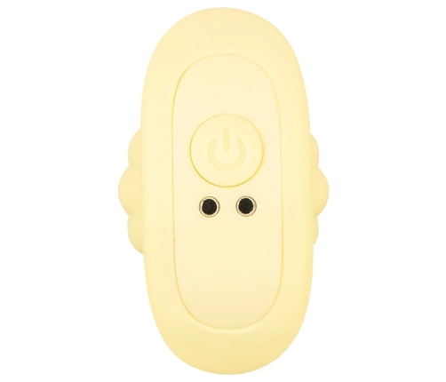 Cuties Vibrating Plug Yellow - Compact Silicone Model, 7 Modes, 8 cm