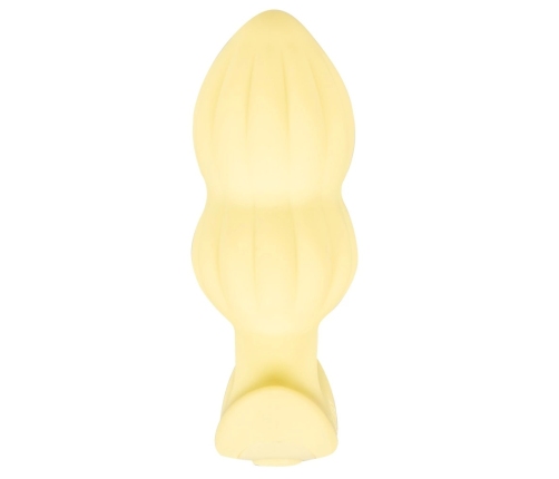 Cuties Vibrating Plug Yellow - Compact Silicone Model, 7 Modes, 8 cm