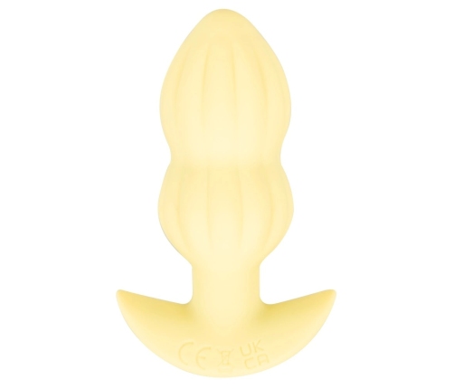 Cuties Vibrating Plug Yellow - Compact Silicone Model, 7 Modes, 8 cm