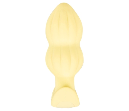Cuties Vibrating Plug Yellow - Compact Silicone Model, 7 Modes, 8 cm