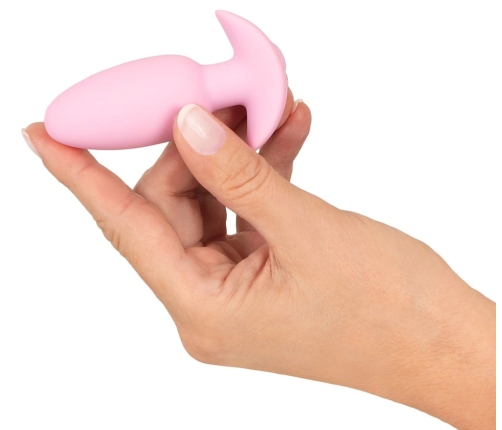 Cuties Rose Vibrating Plug - Compact Silicone Model, 7 Modes, 8 cm
