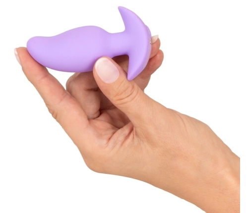 Cuties Vibrating Plug Purple - Compact Silicone Model, 7 Modes, 8 cm