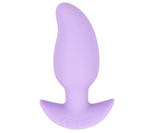 Cuties Vibrating Plug Purple - Compact Silicone Model, 7 Modes, 8 cm