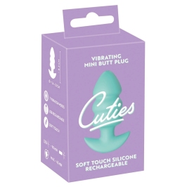 Cuties Vibrating Mini Plug Green - Compact Silicone Intimate System USB Cuties Vibrating Mini Plug Green - Compact Silicone Intimate System USB