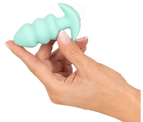Cuties Vibrating Mini Plug Green - Compact Silicone Intimate System USB