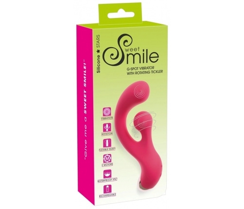 Sweet Smile G-Spot Vibrator with Rotation, Dual Motors, 18 cm, Purple