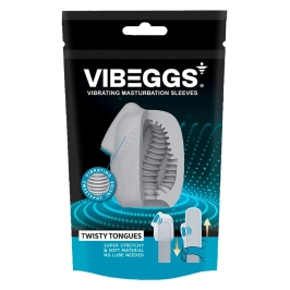 Vibeggs Twisty Tongues Flexible Vibrating Sleeve for Couples & Solo Use