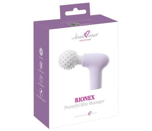 beau coeur RIONEX Mini Massage Device Compact Silicone 10 Modes Pink
