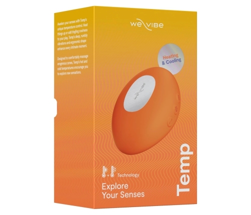 We-Vibe Temp Tangerine Compact Lay-On Device with Warming & Cooling