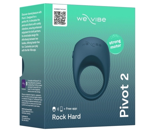 We-Vibe Pivot 2 Slate - Silicone Intimate Comfort Ring with App Control