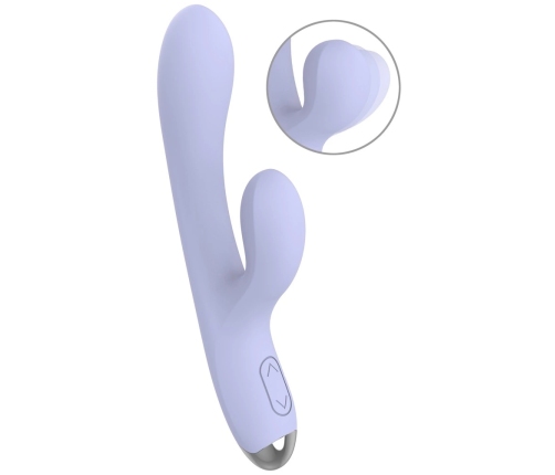 beau coeur Rivano Curved Rabbit Vibrator, Dual Motor, Soft Silicone, 20.4cm