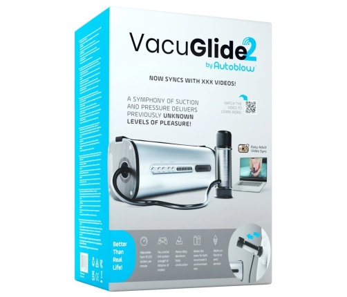 Autoblow VacuGLIDE 2 App-Controlled Intimate Machine with Adjustable Suction