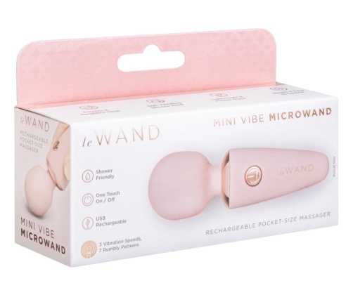 Le Wand Mini Microwand Rose Go - Compact Rechargeable Massage System