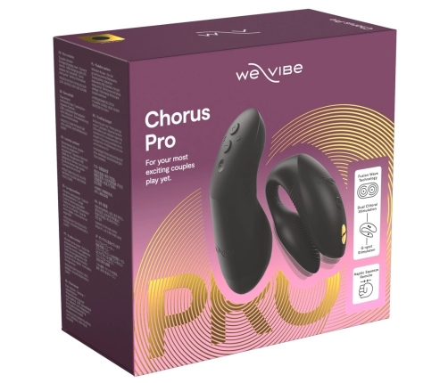 We-Vibe Chorus Pro Satin Black - Advanced Partner Vibrator, 3 Motors