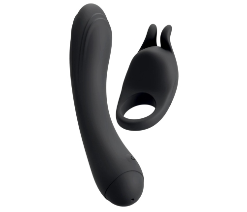 Couples Choice Duo Vibrator 3-in-1 Silicone Set with Removable Ring, Purple