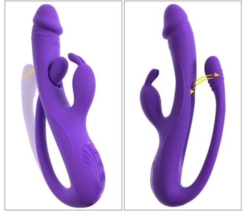 Sweet Smile Rabbit Vibe G-Spot/Ana - Triple Motor Silicone System 23cm