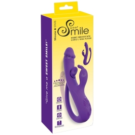 Sweet Smile Rabbit Vibe G-Spot/Ana - Triple Motor Silicone System 23cm
