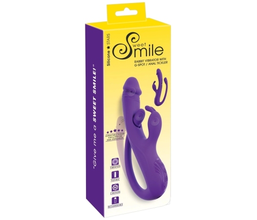 Sweet Smile Rabbit Vibe G-Spot/Ana - Triple Motor Silicone System 23cm