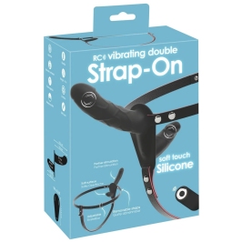 You2Toys RC Vibrating Double Strap-On Adjustable Silicone Black