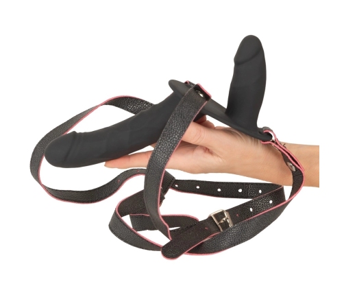 You2Toys RC Vibrating Double Strap-On Adjustable Silicone Black