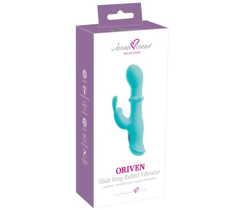 beau coeur Oriven Rabbit Vibra Dual Action Silicone Intimate Device 17.8cm