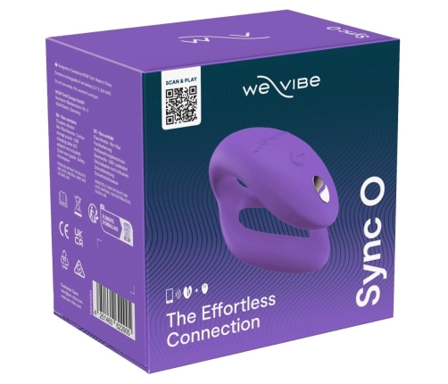 We-Vibe Sync O Bright Purple Couples Device - App Control, Flexible Fit