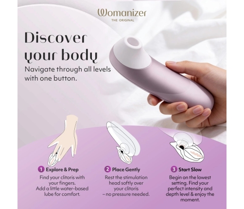 Womanizer Pro Lilac - Compact Air Pulse System, 11 Intensities, Waterproof