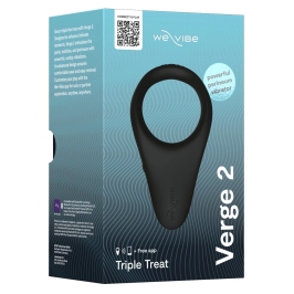We-Vibe Verge 2 Flexible Silicone Intimate Ring with App Control, Black