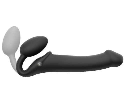 Strap-On-Me Vibrating Bendable Strap-On Black 3 Motors Silicone 15.2cm