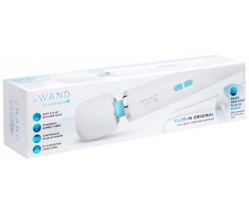 le WAND Classique Plug-In Wand Massage White 10 Modes 33cm