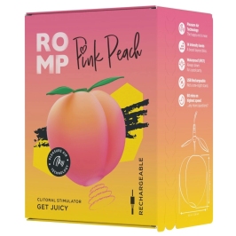 ROMP Pink Peach Compact Air Pulse Stimulator, Waterproof, Silicone