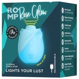 ROMP Rose Glow Air Pulse Intimate Device, Glow-in-the-Dark, 7.6 cm