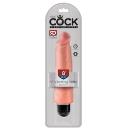 Kinklab Stiffy 8" Multi-Speed Vibrating Model, Waterproof, 24 cm, Beige