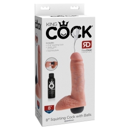 Squirting Cock with Balls 8"
