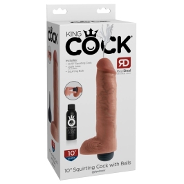 KC 10" Squirting Cock with Bal