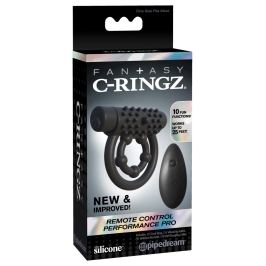 FCR RC Performance Pro Silicone Dual Ring with Remote 10 Modes Black