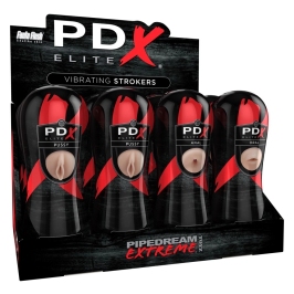 Pipedream PEE Vibrating Stroker Intimate Machine 17.5cm TPR Black