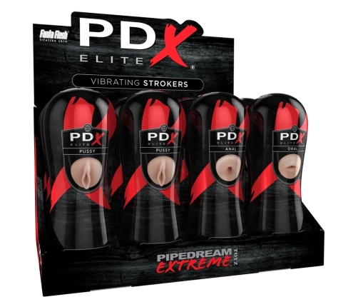 Pipedream PEE Vibrating Stroker Intimate Machine 17.5cm TPR Black