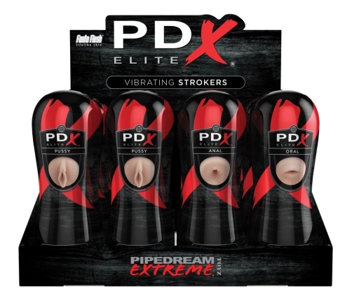 Pipedream PEE Vibrating Stroker Intimate Machine 17.5cm TPR Black