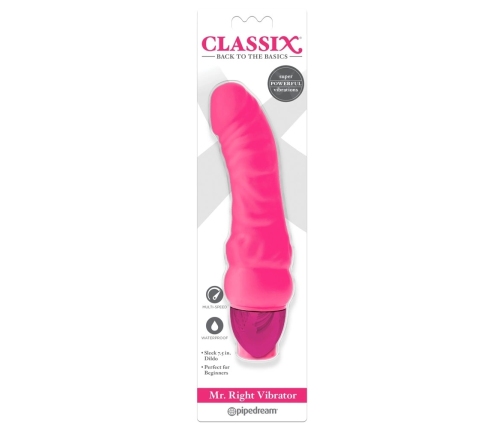 Mr. Right Pink Multi-Speed Vibrating Intimate Device 19cm TPE/ABS