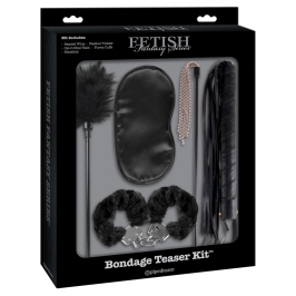 FFSLE Bondage Teaser Kit Black - 5-Piece Sensory Play Set