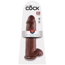 King Cock 12" Cock w Balls Bro