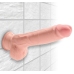 King Cock Plus 9" Intimate Device with Flexible Core, Suction Base, TPE